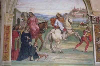 The Life of St. Benedict (detail) by L. and Sodoma, G. Signorelli